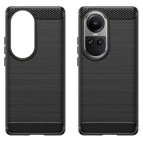 Techsuit - Carbon szilikon tok - Oppo Reno10 / Reno10 Pro - Fekete