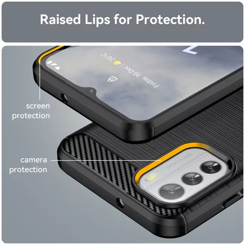 Techsuit - Carbon szilikon tok - Nokia G42 - Fekete