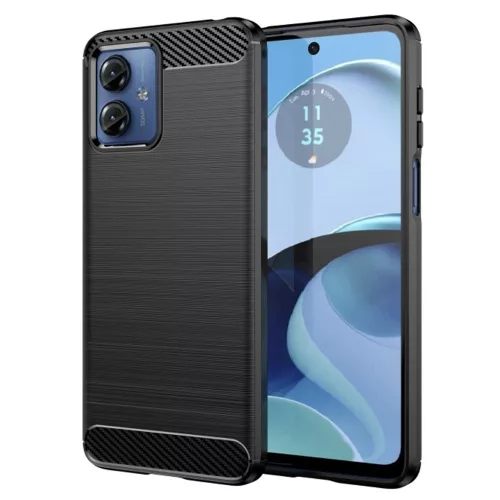 Techsuit - Carbon szilikon tok - Motorola Moto G14 - Fekete