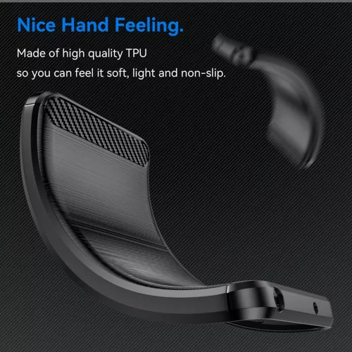 Techsuit - Carbon szilikon tok - Motorola Moto G14 - Fekete
