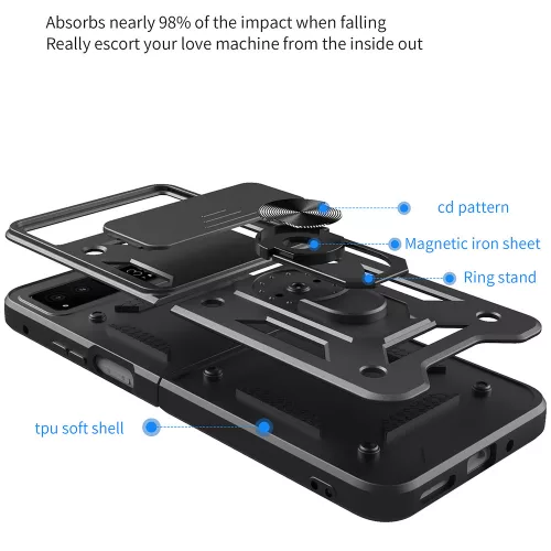 Techsuit - CamShield ütésálló tok - Motorola Razr 40 - Fekete