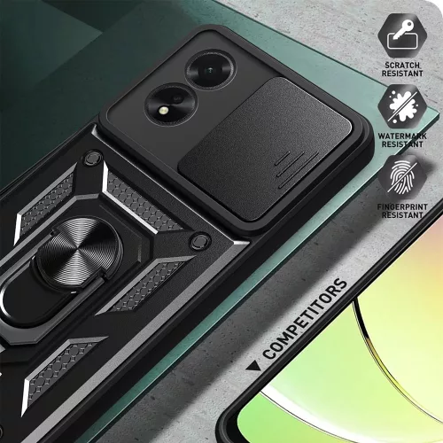 Techsuit - CamShield ütésálló tok - Oppo A38 / A18 - Fekete