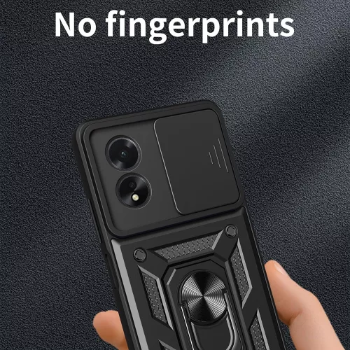 Techsuit - CamShield ütésálló tok - Oppo A38 / A18 - Fekete