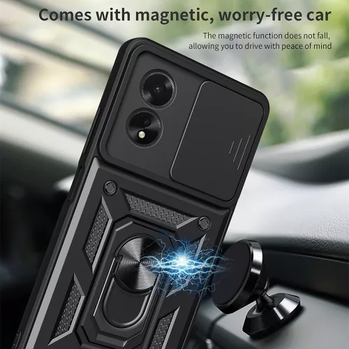 Techsuit - CamShield ütésálló tok - Oppo A38 / A18 - Fekete