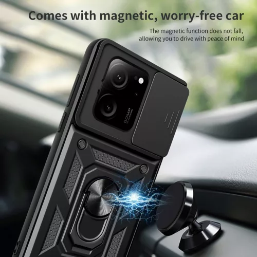 Techsuit - CamShield ütésálló tok - Xiaomi 13T / 13T Pro - Fekete