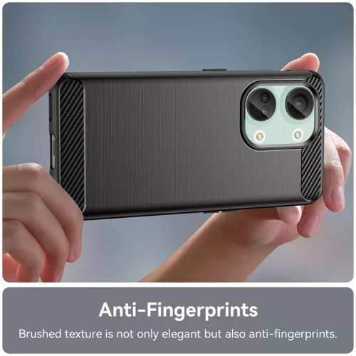 Techsuit - Carbon szilikon tok - OnePlus Nord 3 - Fekete