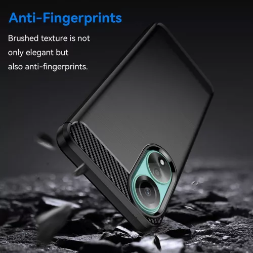Techsuit - Carbon szilikon tok - Oppo A78 4G - Fekete