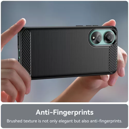 Techsuit - Carbon szilikon tok - Oppo A78 4G - Fekete