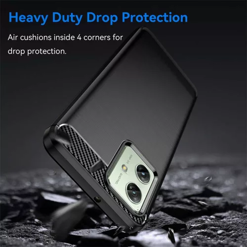 Techsuit - Carbon szilikon tok - Motorola Moto G54 / Moto G54 Power Edition / Moto G64 - Fekete