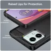 Techsuit - Carbon szilikon tok - Motorola Moto G84 - Fekete