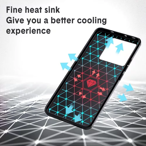 Techsuit - Carbon szilikon tok - Xiaomi 13T / 13T Pro - Fekete