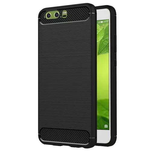 Techsuit - Carbon szilikon tok - Huawei P10 - Fekete