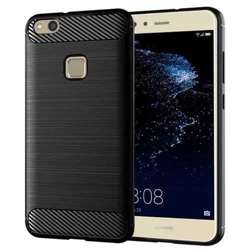 Techsuit - Carbon szilikon tok - Huawei P10 Lite - Fekete