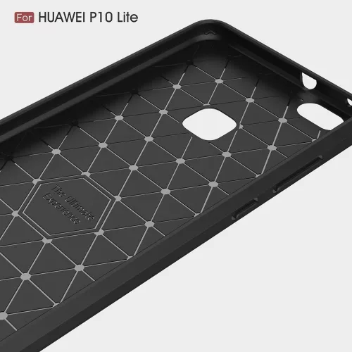 Techsuit - Carbon szilikon tok - Huawei P10 Lite - Fekete