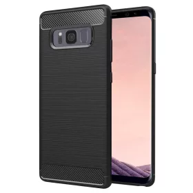   Techsuit - Carbon szilikon tok - Samsung Galaxy S8 Plus - Fekete