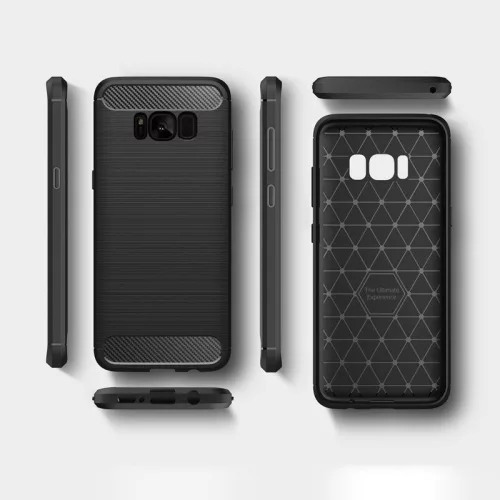 Techsuit - Carbon szilikon tok - Samsung Galaxy S8 Plus - Fekete