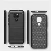 Techsuit - Carbon szilikon tok - Motorola Moto E7 Plus / Moto G9 Play - Fekete