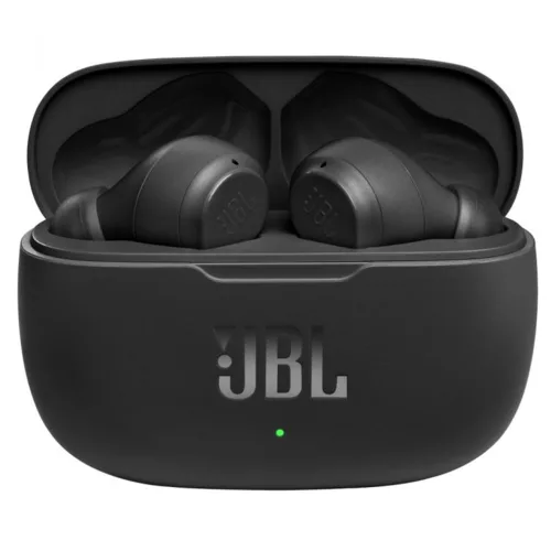 JBL - Vezeték nélküli fülhallgató (Wave 200) - Bluetooth 5.0, Valódi vezeték nélküli, Mikrofon, Hangasszisztens, Siri - Fekete