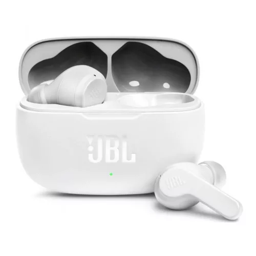 JBL - Vezeték nélküli fülhallgató (Wave 200) - Bluetooth 5.0, Valódi vezeték nélküli, Mikrofon, Hangasszisztens, Siri - Fehér