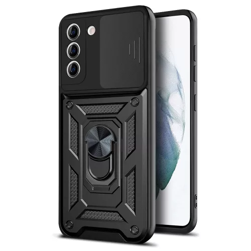 Techsuit - CamShield ütésálló tok - Samsung Galaxy S21 5G - Fekete