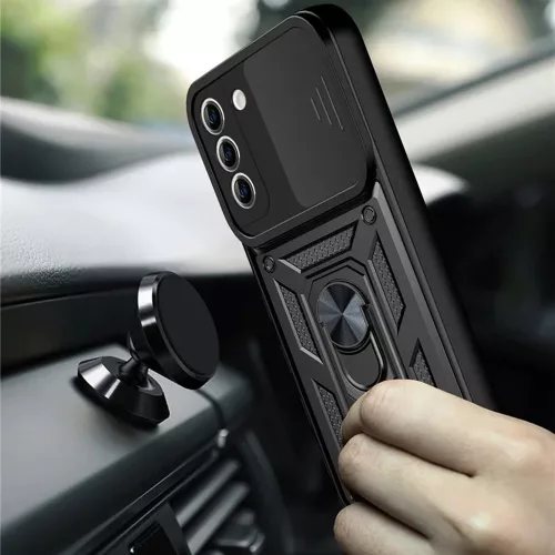Techsuit - CamShield ütésálló tok - Samsung Galaxy S21 5G - Fekete