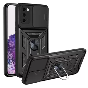  Techsuit - CamShield ütésálló tok - Samsung Galaxy S20 4G / S20 5G - Fekete