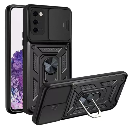 Techsuit - CamShield ütésálló tok - Samsung Galaxy S20 4G / S20 5G - Fekete