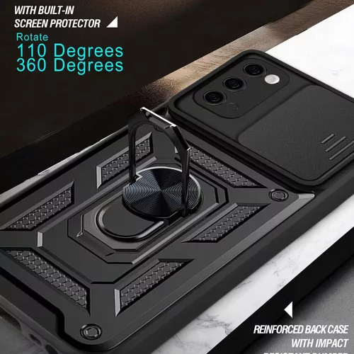 Techsuit - CamShield ütésálló tok - Samsung Galaxy S20 4G / S20 5G - Fekete