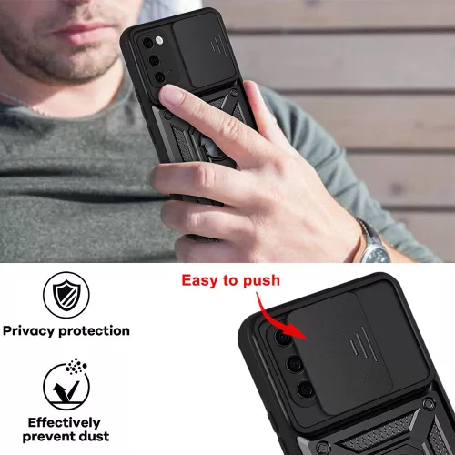 Techsuit - CamShield ütésálló tok - Samsung Galaxy S20 4G / S20 5G - Fekete