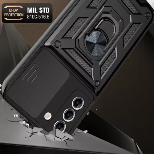 Techsuit - CamShield ütésálló tok - Samsung Galaxy S21 Plus 5G - Fekete