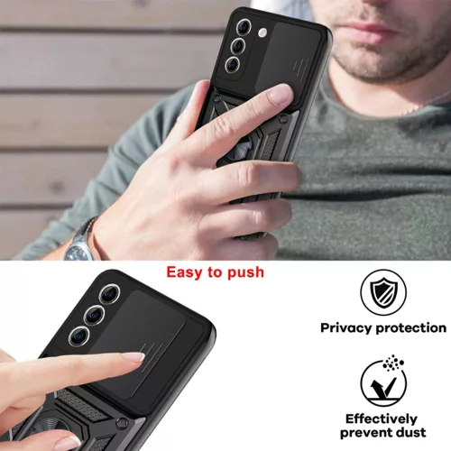 Techsuit - CamShield ütésálló tok - Samsung Galaxy S21 Plus 5G - Fekete