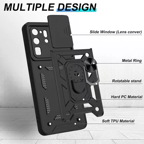 Techsuit - CamShield ütésálló tok - Samsung Galaxy S20 Ultra 4G / S20 Ultra 5G - Fekete
