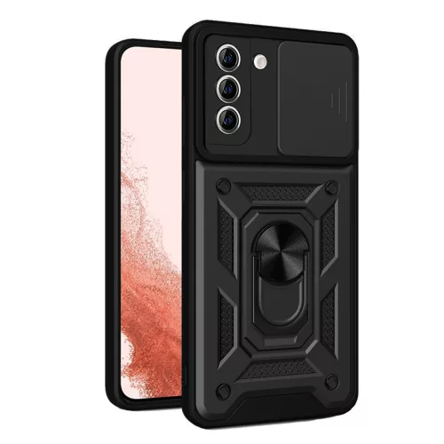 Techsuit - CamShield ütésálló tok - Samsung Galaxy S22 Plus 5G - Fekete