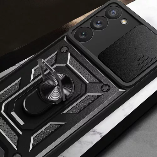 Techsuit - CamShield ütésálló tok - Samsung Galaxy S22 Ultra 5G - Fekete