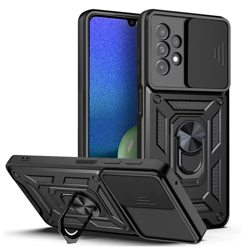Techsuit - CamShield ütésálló tok - Samsung Galaxy A13 4G - Fekete