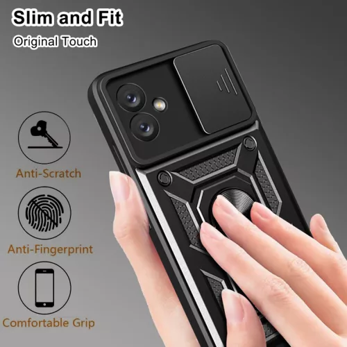 Techsuit - CamShield ütésálló tok - Samsung Galaxy A04e / M04 - Fekete