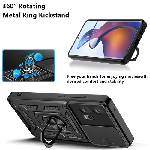 Techsuit - CamShield ütésálló tok - Motorola Edge 30 Fusion - Fekete