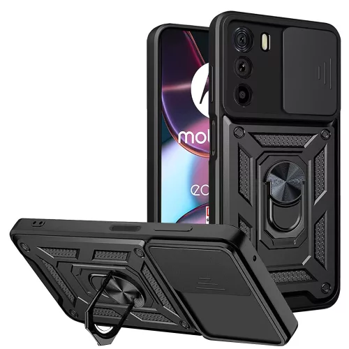 Techsuit - CamShield ütésálló tok - Motorola Edge 30 - Fekete