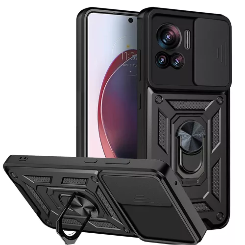 Techsuit - CamShield ütésálló tok - Motorola Edge 30 Ultra - Fekete