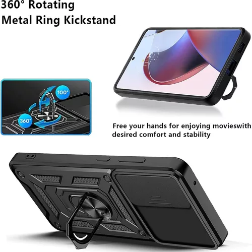 Techsuit - CamShield ütésálló tok - Motorola Edge 30 Ultra - Fekete