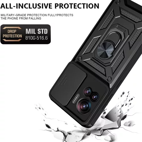 Techsuit - CamShield ütésálló tok - Motorola Edge 30 Ultra - Fekete