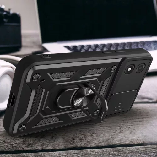 Techsuit - CamShield ütésálló tok - Motorola Moto E13 - Fekete