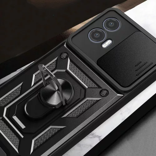 Techsuit - CamShield ütésálló tok - Motorola Moto G73 - Fekete