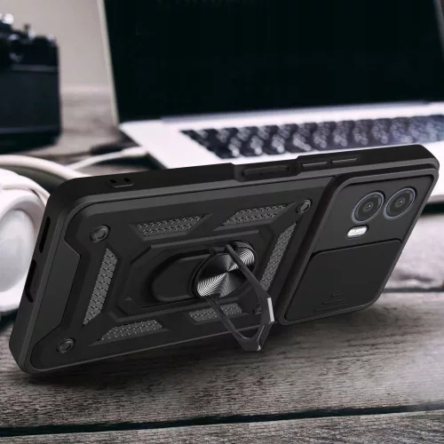 Techsuit - CamShield ütésálló tok - Motorola Moto G73 - Fekete
