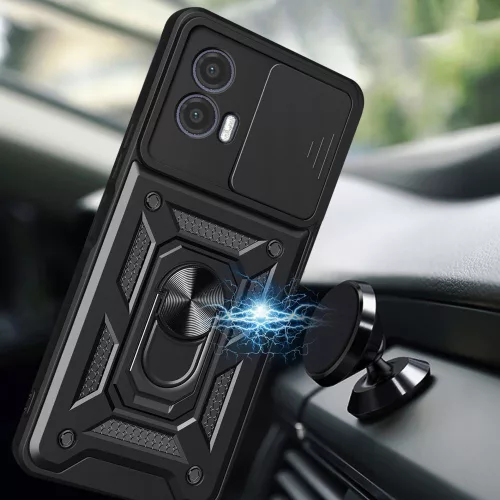 Techsuit - CamShield ütésálló tok - Motorola Moto G73 - Fekete