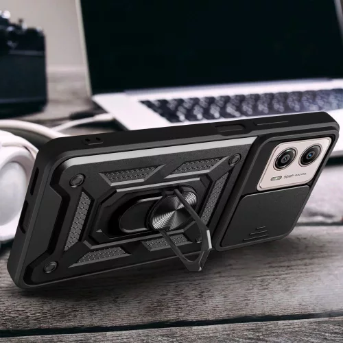 Techsuit - CamShield ütésálló tok - Motorola Moto G13 / G23 / G53 - Fekete