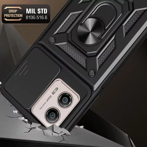 Techsuit - CamShield ütésálló tok - Motorola Moto G13 / G23 / G53 - Fekete