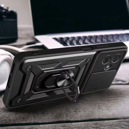 Techsuit - CamShield ütésálló tok - Motorola Moto G54 - Fekete