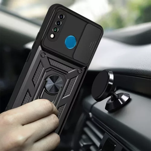 Techsuit - CamShield ütésálló tok - Huawei P30 Lite / P30 Lite New Edition - Fekete