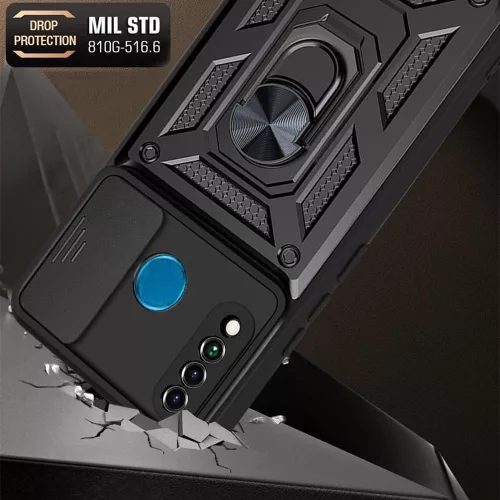 Techsuit - CamShield ütésálló tok - Huawei P30 Lite / P30 Lite New Edition - Fekete